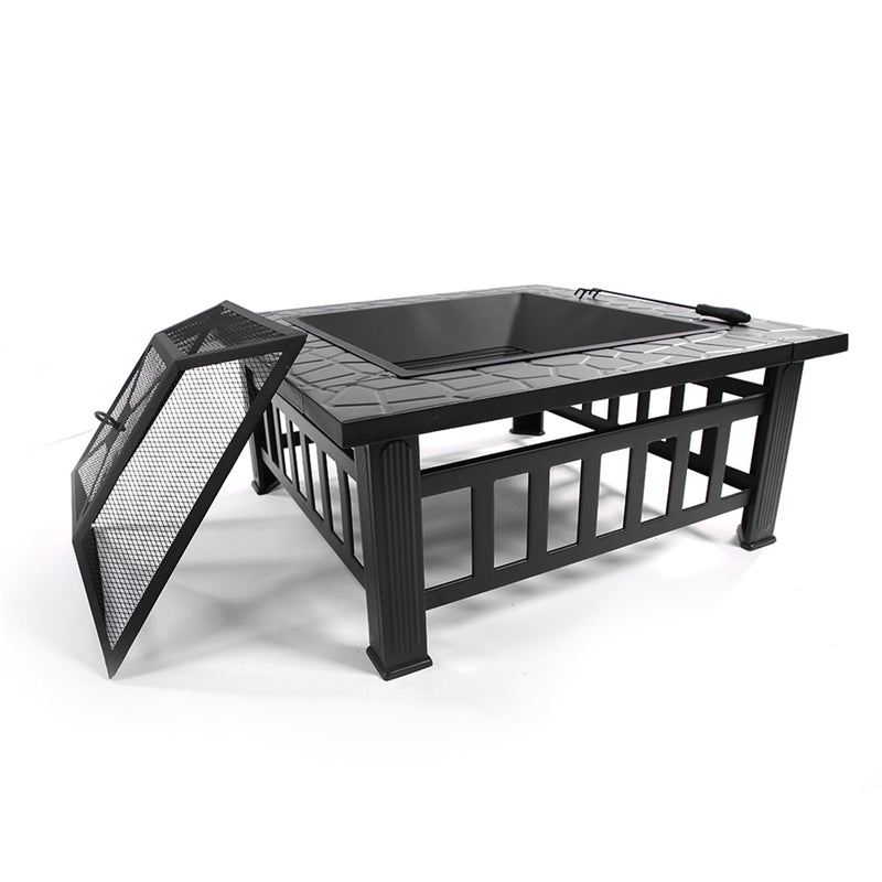 GAOMON 32inch Portable Square Fire Bowl Lightweight Fire Pit