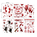 GAOMON Halloween Decoration Bloody Handprints Footprints Pattern Wall Stickers