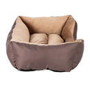 GAOMON 28" Pet Mat Kennel For Pet Cat Dog Non-slip Bottom Brown