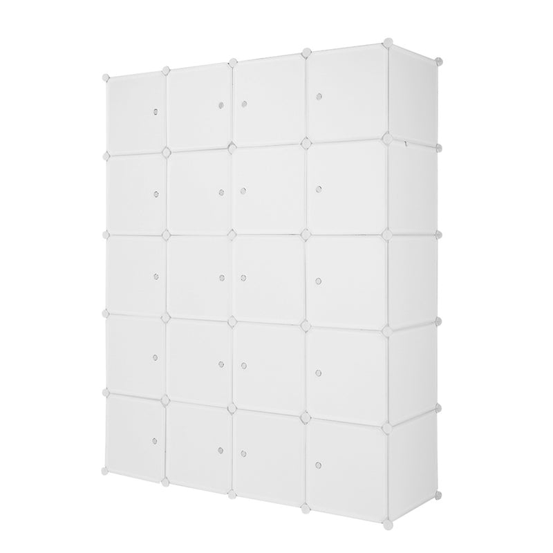 GAOMON 5-layers 20-grids Modular Closet Cabinet Storage  Shelves Cube Organizer White