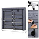 GAOMON 7 Layers 14 Grids Shoe Cabinet Storage Rack 110*28*115cm GREY