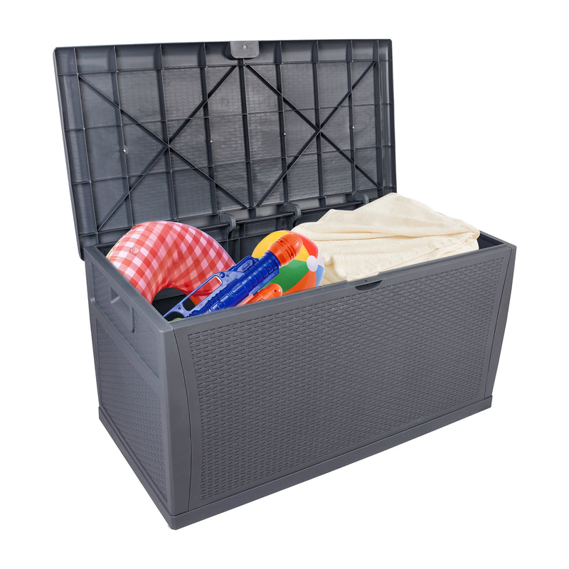 GAOMON Outdoor Garden Plastic Deck Box 120gal Storage Capacity Waterproof Lockable Container