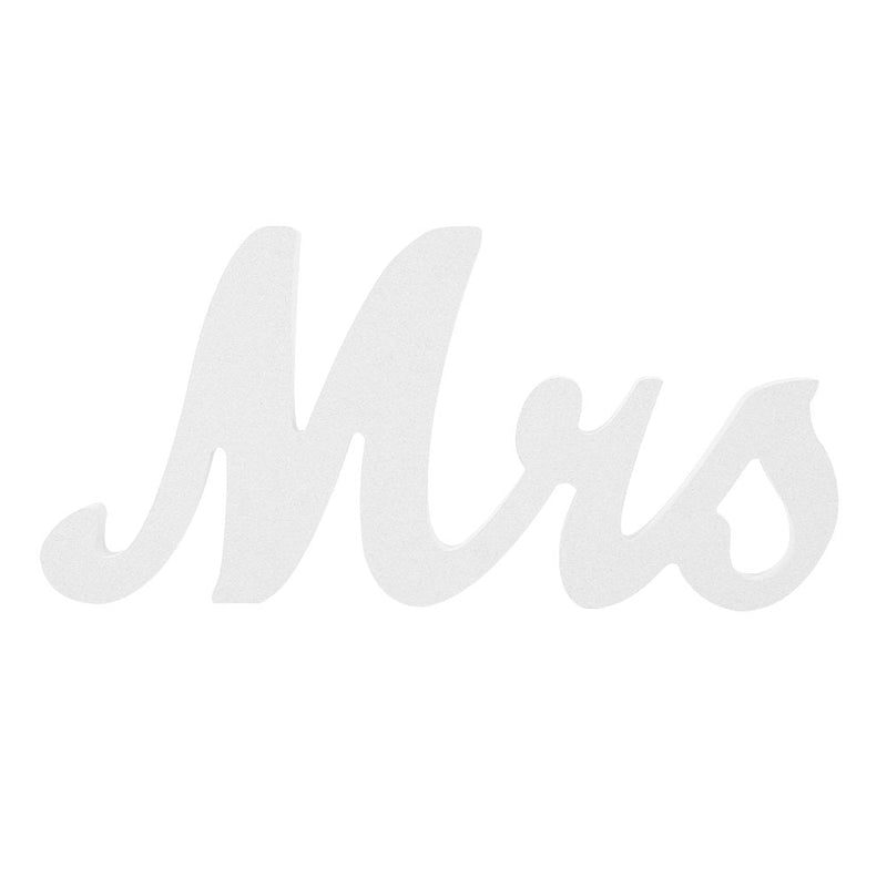 GAOMON Wooden MRS & MRS Letter Gay Wedding Props Table Ornaments White