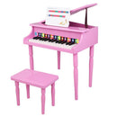 GAOMON Children 30-key Wooden Piano With Music Stand 4 feet Piano Toys Pink