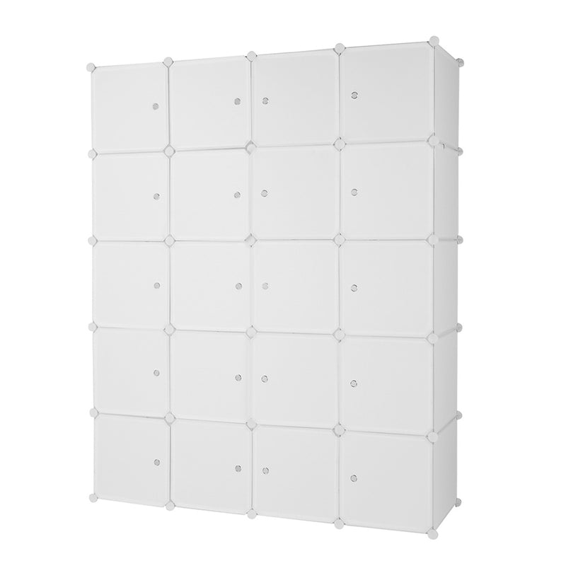 GAOMON 5-layers 20-grids Modular Closet Cabinet Storage  Shelves Cube Organizer White