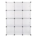 GAOMON Storage Shelf 4 Layers 12-Cube 35x35x35 Cube Storage Cabinet with Door