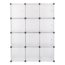 GAOMON Storage Shelf 4 Layers 12-Cube 35x35x35 Cube Storage Cabinet with Door
