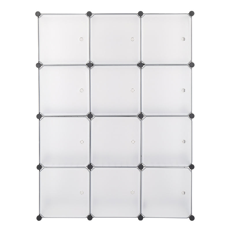 GAOMON Storage Shelf 4 Layers 12-Cube 35x35x35 Cube Storage Cabinet with Door