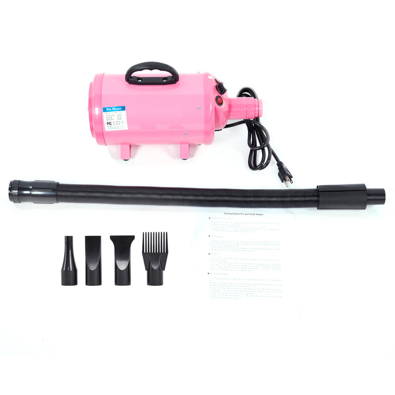 GAOMON 2800W Pet Blow Hair Dryer Dog Grooming Cleaning Accessories Pink