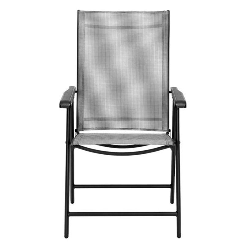 GAOMON 4pcs/set Portable Folding Chairs with Armrests Grey