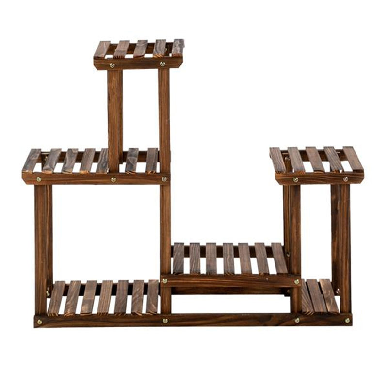 GAOMON 4 Tier 7 Potted Pine Plant Stand Flower Rack Garden Shelves