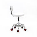GAOMON Salon Stool Leather Sponge Adjustable Spa Bar Stool White
