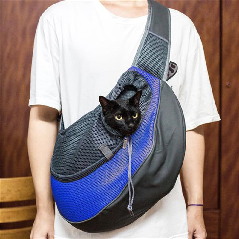 GAOMON Pet Dog Sling Backpack Cat Puppy Comfort Travel Tote Single Shoulder Bag Blue