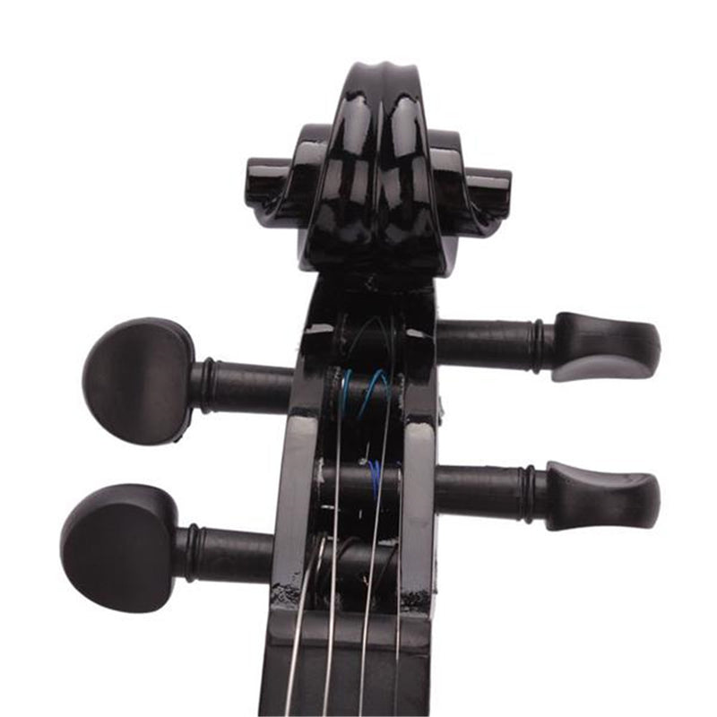 GAOMON 1 Set Pine 4/4 Solid Wood Acoustic Violin Case Bow Rosin Black