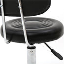 GAOMON Rolling Swivel PU Leather Salon Stool Office Chair with Back Support Black