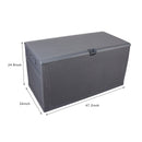 GAOMON Outdoor Garden Plastic Deck Box 120gal Storage Capacity Waterproof Lockable Container