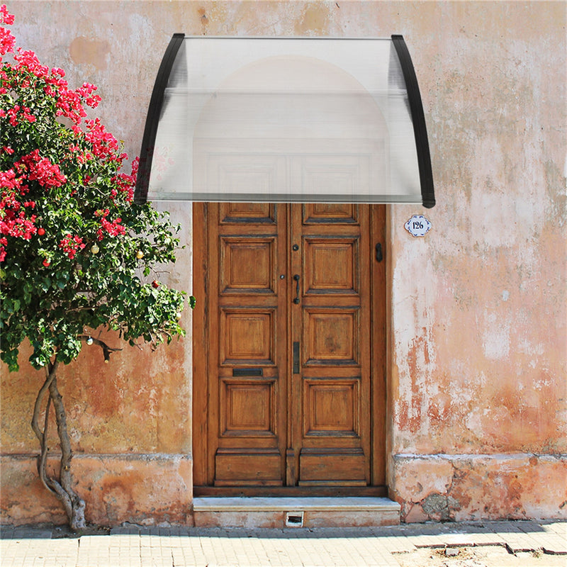GAOMON Eaves Canopy 100*100 Roof Canopy Mini Rain Sun Shelter for Household Door Window