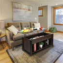 GAOMON Modern Coffee Table Lift Top Wood for Home Living Room Brown