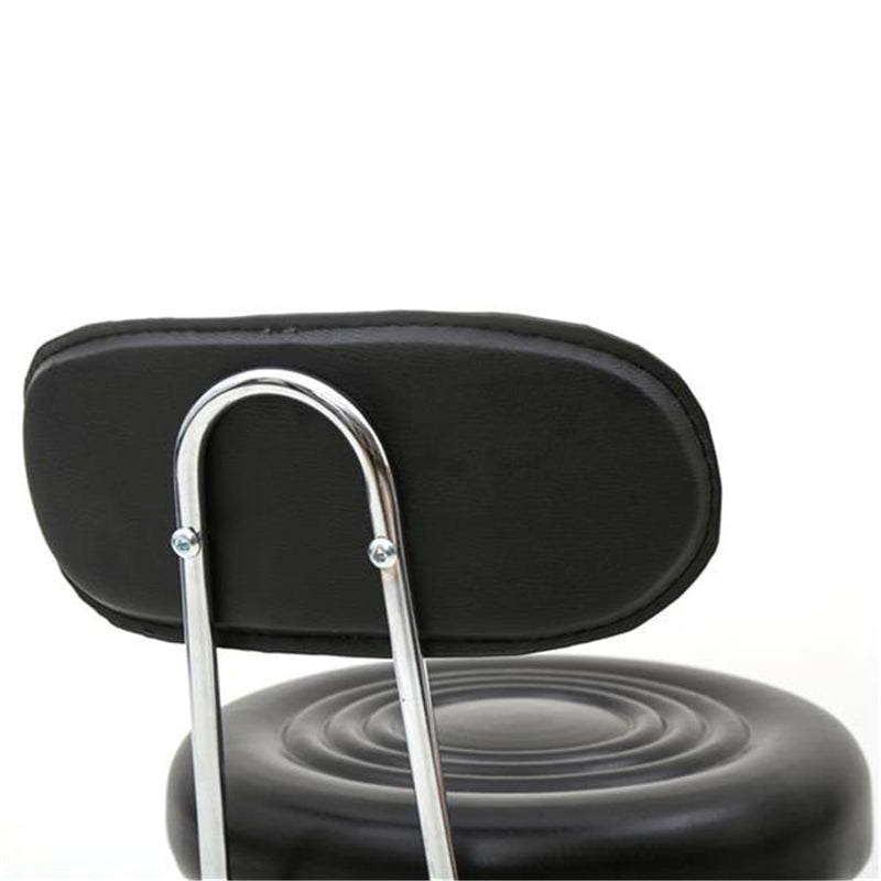 GAOMON Rolling Swivel PU Leather Salon Stool Office Chair with Back Support Black