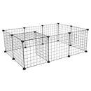 GAOMON 12pcs Pet Playpen Portable Indoor Metal Wire DIY Expandable Easy to Assemble Yard Fence