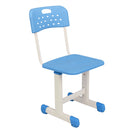 GAOMON Student Table Chair Set Adjustable White Paint Wood Grain Surface Plastic Blue