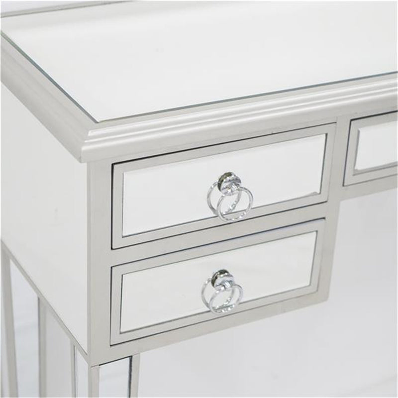GAOMON Mirrored Desk Vanity Table With 5 Drawers For Home Bedroom Storage