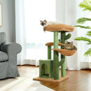 GAOMON Cactus Cat Tree with Cozy Condos Sisal Scratching Post Cat Tower