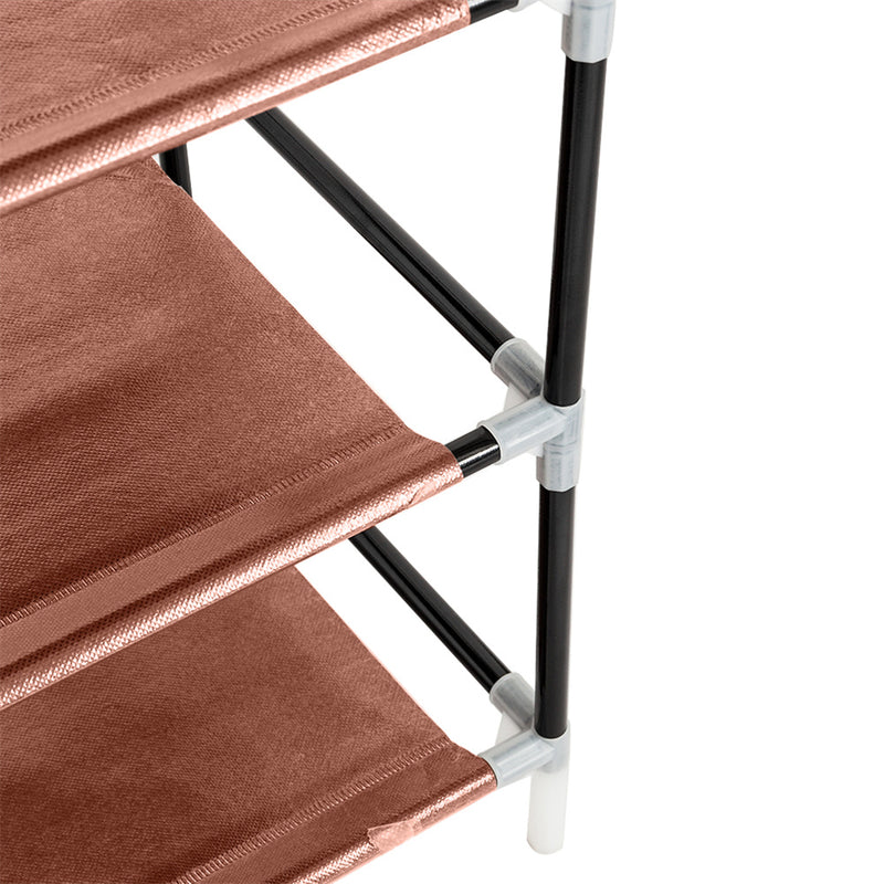 GAOMON Shoe Rack 10 Layers Widened Black Shoe Cabinet 160*30*88 Brown