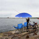 GAOMON Double Folding Picnic Camping Chairs with Umbrella Blue