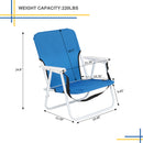 GAOMON Beach Chair Seat Chair for Outdoor Beach 48.5*44*75cm Blue