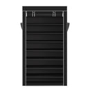 GAOMON Shoe Rack 10 Layers Widened Black Shoe Cabinet 160*30*88 Black