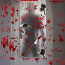 GAOMON Halloween Decoration Bloody Handprints Footprints Pattern Wall Stickers