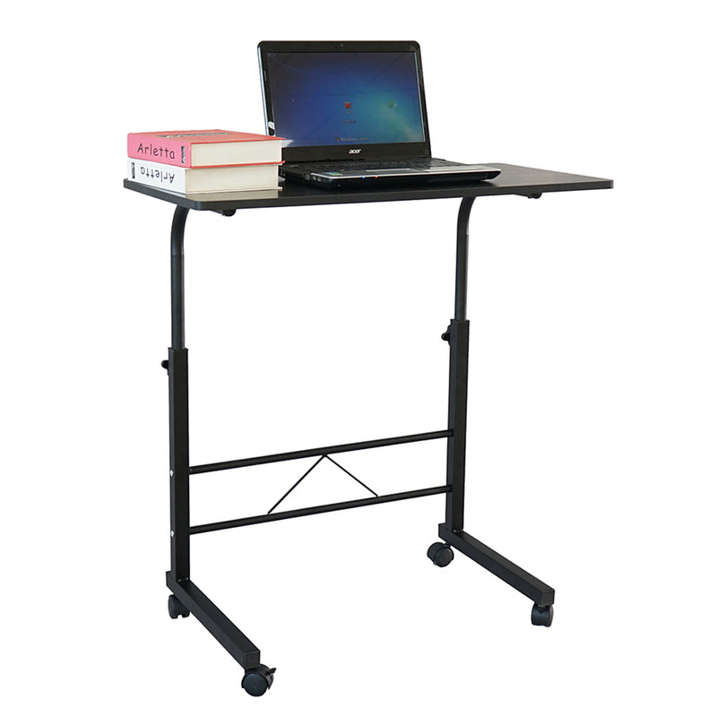 AMYOVE Computer Table Desktop Pipe Rack Standing Desk Adjustable Height Movable Black