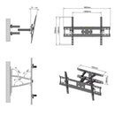 GAOMON TV Wall Mount Full Motion Bracket 32-70 Inches Black