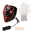 GAOMON Halloween Scary LED Mask with Light Up Gloves Kit