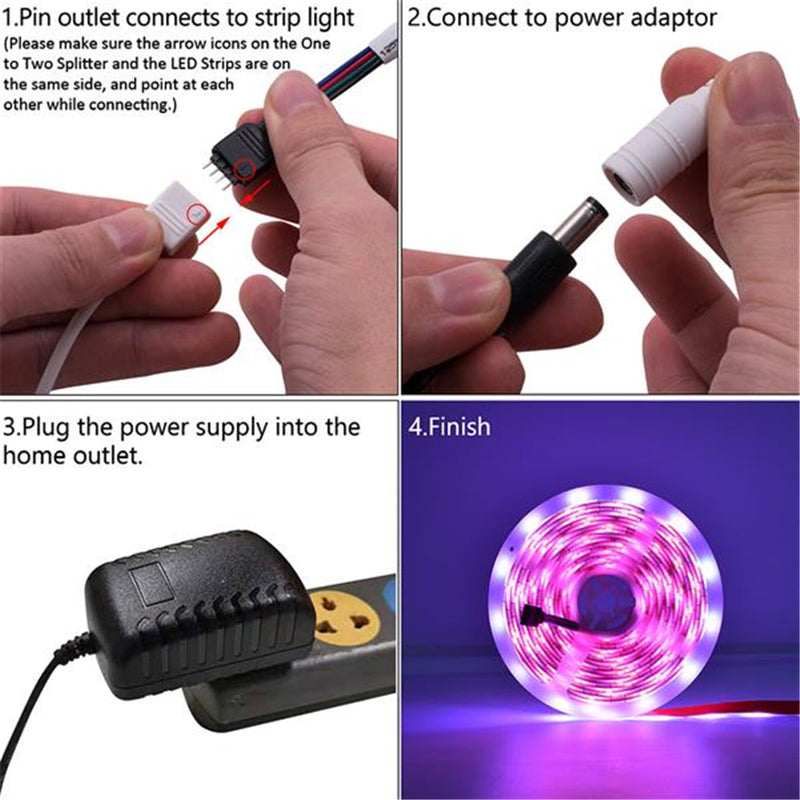 GAOMON 10m 300leds RGB Strip Light 24 keys WIFI Controller