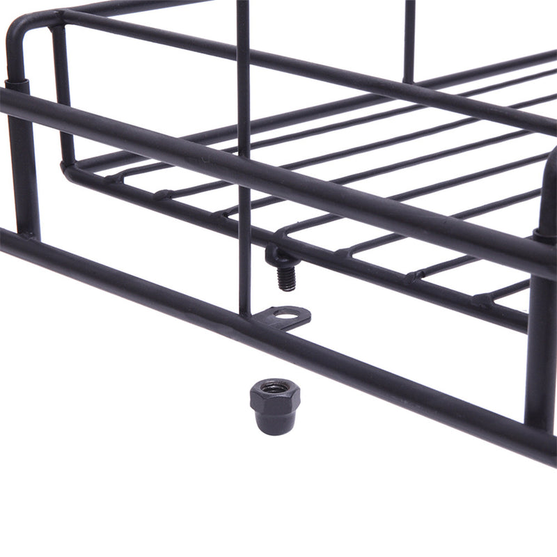 GAOMON 2-tier Standing Plant Stand Round Pattern Plant Rack Black