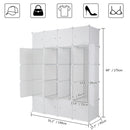 GAOMON 5-layers 20-grids Modular Closet Cabinet Storage  Shelves Cube Organizer White