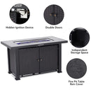 GAOMON 44 Inch Propane Fire Pit Table 50000BTU Rectangle Table with Double-Sided Cover