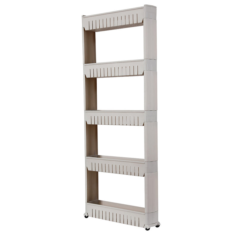 GAOMON 5-layer Shelf Rolling Storage Shelf for Household Living Room Organizer Grey