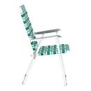 GAOMON 2pcs Beach Chair Steel Tube Bearing 120kg Folding Beach Chair Light Green Stripes