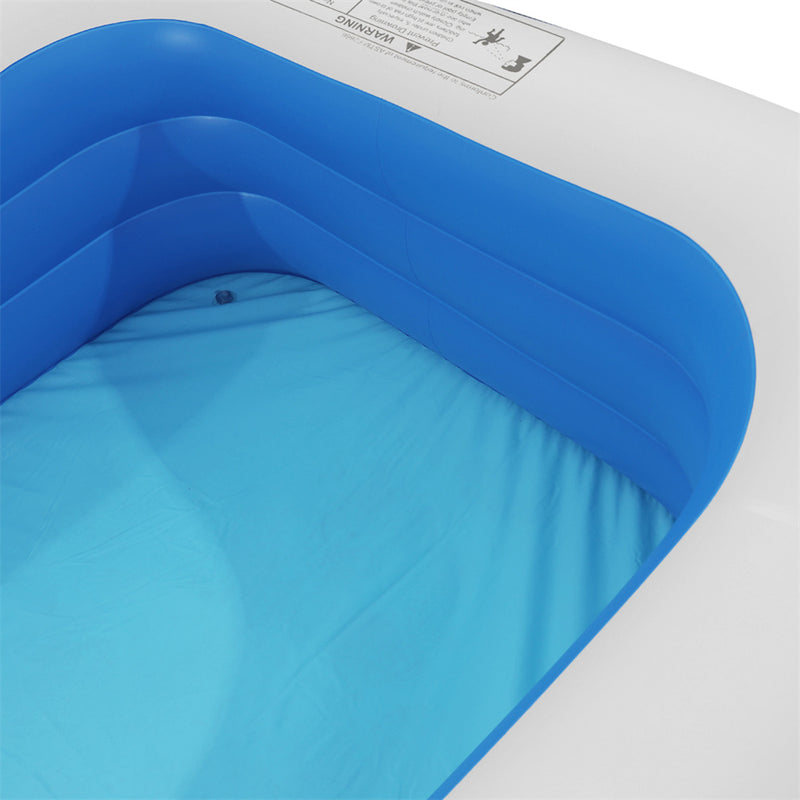 THBOXES 120*72*22in Inflatable Swimming Pool Wall 3 Layers Cuboid Pool Blue