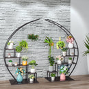 GAOMON 2PCS 5 Layers Semicircle Iron Flower Stand Plant Stand N101