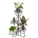 GAOMON 32.3 inches Plant Stand 4 Potted Metal Shelves Corner Plant Shelf - Round