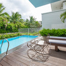 GAOMON Iron Wire Single Rocking Chair with Backrest Simple Classic Lightweight Chair