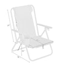 GAOMON Portable Beach Chair with Adjustable Headrest Single Beach Chair Blue