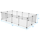 GAOMON 12pcs Pet Playpen Portable Indoor Metal Wire DIY Expandable Easy to Assemble Yard Fence