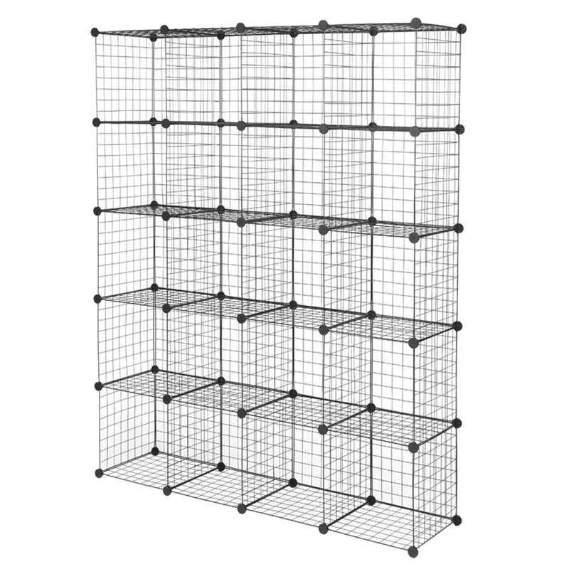 GAOMON Diy 20-cube Storage Rack Multifunctional Unit Modular Organizer