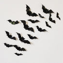 GAOMON 128PCS Halloween Bat Print Wall  Stickers Household Room Decoration