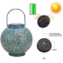 GAOMON 600mAh Solar Lantern Lights for Hanging Table Outdoor Solar Light Blue